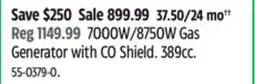 Canadian Tire 7000W/8750W Gas Generator with CO Shield offer