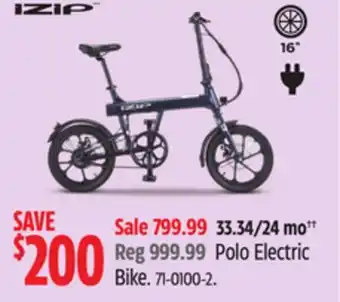 Canadian Tire iZip Polo Electric Bike offer