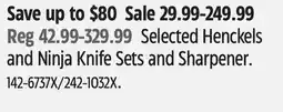 Canadian Tire Selected Henckels and Ninja Knife Sets and Sharpener offer