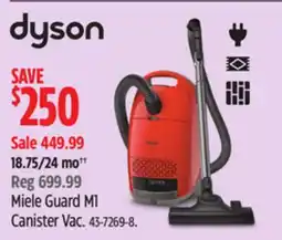 Canadian Tire Dyson Miele Guard M1 Canister Vac offer