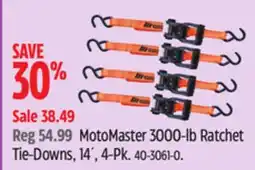 Canadian Tire MotoMaster 3000-lb Ratchet Tie-Downs, 14´, 4-Pk offer