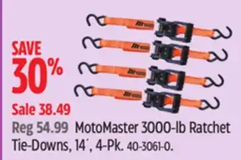 Canadian Tire MotoMaster 3000-lb Ratchet Tie-Downs, 14´, 4-Pk offer