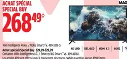Canadian Tire Roku Smart TV offer