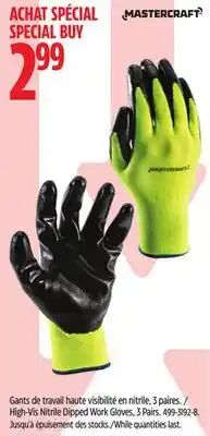 Canadian Tire High-Vis Nitrile Dipped Work Gloves offer