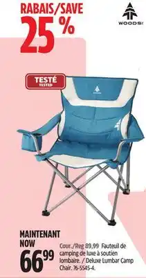 Canadian Tire Woods Deluxe Lumbar Camp Chair offer