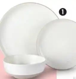 Canadian Tire CANVAS Maywood 12-Pc Speckled 2-Tone Dinnerware Set offer