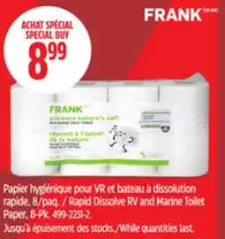 Canadian Tire Frank Rapid Dissolve RV and Marine Toilet Paper offer