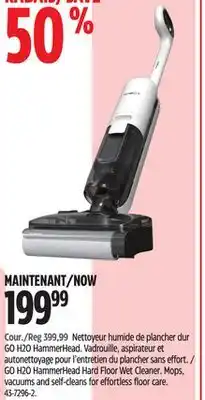 Canadian Tire Tineco GO H2O HammerHead Hard Floor Wet Cleaner offer