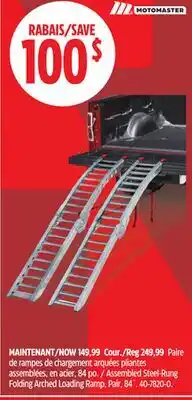 Canadian Tire MotoMaster Assembled Steel-Rung Folding Arched Loading Ramp, Pair, 84˝ offer
