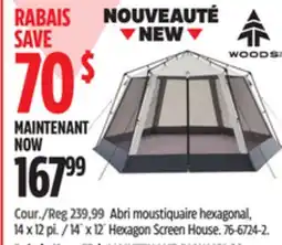 Canadian Tire WOODS 14´ x 12´ Hexagon Screen House offer