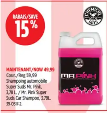 Canadian Tire Chemical Guys Mr. Pink Super Suds Car Shampoo offer