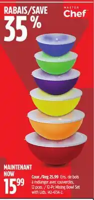 Canadian Tire MASTER Chef 12-Pc Mixing Bowl Set with Lids offer