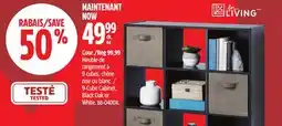 Canadian Tire For Living 9-Cube Cabinet, Black Oak or White offer