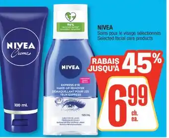 Jean Coutu NIVEA Selected facial care products offer
