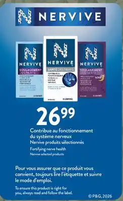 Jean Coutu NERVIVE Selected products offer