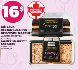 Provigo GÂTEAUX RECTANGULAIRES DÉLICES DU MARCHÉ, 675-770 G | FARMER'S MARKET BAR CAKES offer