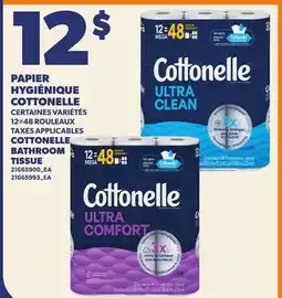Provigo PAPIER HYGIÉNIQUE COTTONELLE, 12=48 ROULEAUX | COTTONELLE BATHROOM TISSUE offer