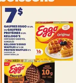 Provigo GAUFRES EGGO 16 UN. GAUFRES PROTÉINES 8 UN./ KELLOGG'S EGGO WAFFLES 16'S OR PROTEIN WAFFLES 8'S offer