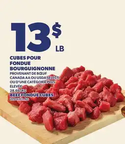 Provigo CUBES POUR FONDUE BOURGUIGNONNE | BEEF FONDUE CUBES offer