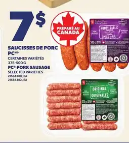 Provigo SAUCISSES DE PORC PC, 375-500 G | PC PORK SAUSAGE offer