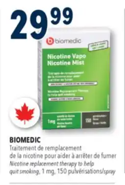 Familiprix BIOMEDIC, Nicotine replacement therapy to help quit smoking, 1 mg, 150 spray offer