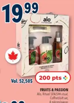 Familiprix FRUITS & PASSION, Alo, Rituel SPA/SPA ritual, Gift set, 4 pieces offer