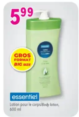 Familiprix essential Body lotion, 600ml offer