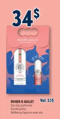Familiprix ROGER & GALLET, Wellbeing fragrance water duo offer