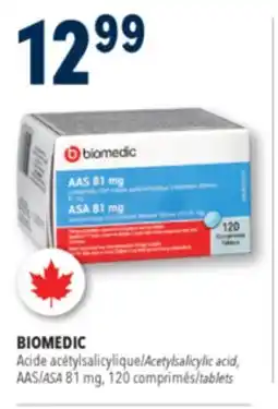 Familiprix BIOMEDIC Acetylsalicylic acid ASA 81mg,120 tablets offer