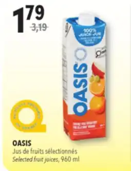 Familiprix OASIS, Selected fruit juices offer