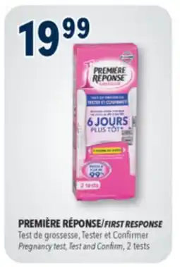Familiprix FIRST RESPONSE, Pregnancy test, Test and Confirm, 2 tests offer