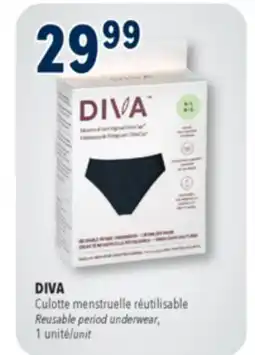 Familiprix DIVA, Culotte Reusable period underwear, 1 unit offer