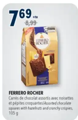 Familiprix FERRERO ROCHER, Assorted chocolate squares with hazelnuts and crunchy crispies offer