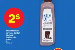 Maxi LAIT AU CHOCOLAT OU AUX FRAISES NUTRILAIT | CHOCOLATE OR STRAWBERRY MILK offer