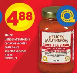 Maxi SAUCE DÉLICES D'AUTREFOIS | PASTA SAUCE offer