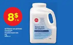 Maxi SEL D'EPSOM NON PARFUMÉS LIFE BRAND | UNSCENTED EPSOM SALTS offer