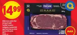 Maxi BIFTECK DE CONTRE-FILET DE BŒUF VIEILLI FAMILLE FONTAINE, 280 G | AGED BEEF STRIP LOIN STEAK offer