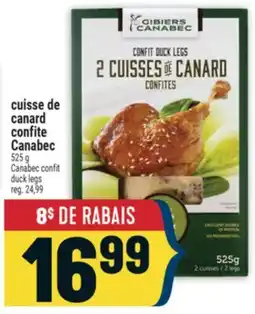 Marché Adonis CUISSE DE CANARD CONFITE CANABEC | CANABEC CONFIT DUCK LEGS offer