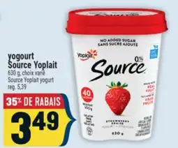 Marché Adonis YOGOURT SOURCE YOPLAIT | SOURCE YOPLAIT YOGURT offer