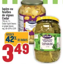 Marché Adonis LUPINS OU FEUILLES DE VIGNES CEDAR | CEDAR LUPINI BEANS OR GRAPE LEAVES offer