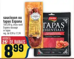 Marché Adonis Saucisson ou tapas Espana | Espana sausage or tapas offer
