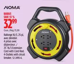 Canadian Tire Noma 25´ 16/3 Extension Cord with Cord Reel offer