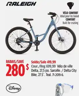 Canadian Tire Raleigh Delta City Bike, 27.5˝. Teal offer