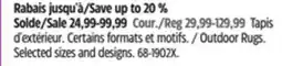 Canadian Tire CANVAS Outdoor Rugs offer