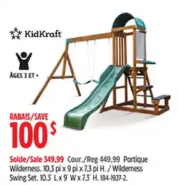 Canadian Tire Kidkraft Wilderness Swing Set offer