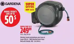Canadian Tire Wall Mounted Auto Hose Reel with Nozzle offer