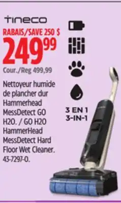 Canadian Tire Tineco GO H2O HammerHead MessDetect Hard Floor Wet Cleaner offer