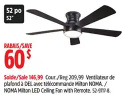 Canadian Tire NOMA Milton LED Ceiling Fan with Remote offer
