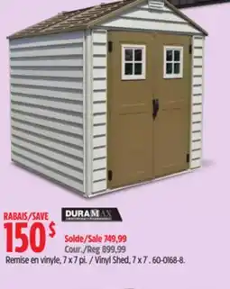 Canadian Tire Duramax Vinyl Shed, 7 x 7´ offer