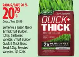Canadian Tire Turf Builder Quick & Thick Grass Seed. 1.2kg offer